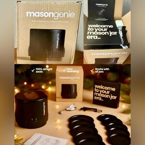 Mason Genie Vacuum Sealer Kit~New